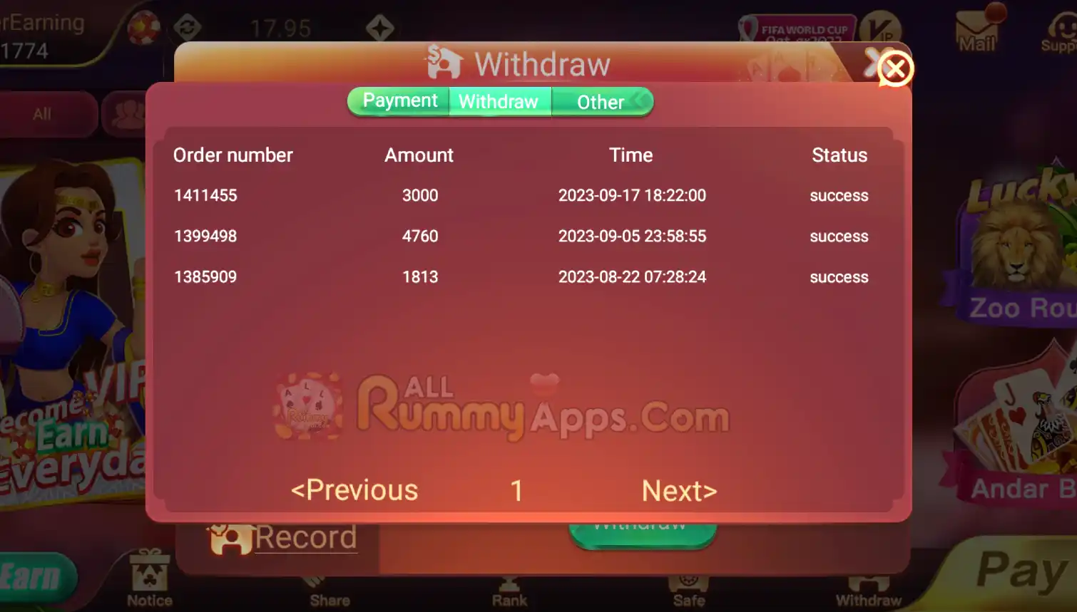 666E Rummy App Payment Proof All Rummy App List